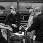 men talking Made in America factory