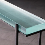 Closeup of Cooper 34" Console with Fusion Glass