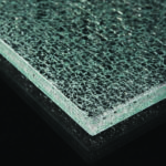 Piece of facet glass with edges showing