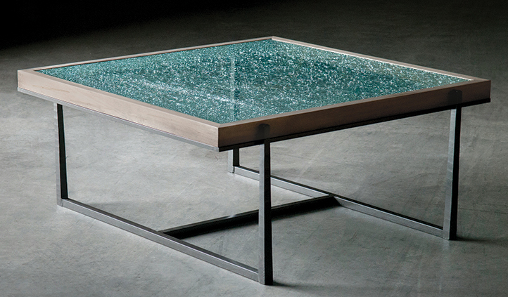 Cooper Cocktail Table with Facet Glass