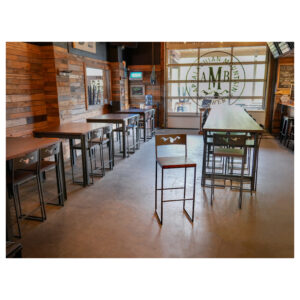 Charleston Forge American Made Appalachian Mountain Brewery Custom Community Tables and Barstools
