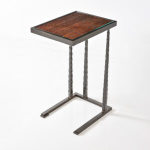 Charleston Forge American Made Custom Canton Drink Table with Edison Wood Top