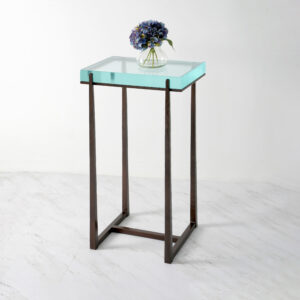 Charleston Forge American Made Custom Cooper Pedestal with Fusion Glass