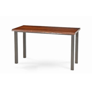 Charleston Forge American Made Custom Parsons Bar Height Table with Live-Edge Top