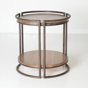Charleston Forge American Made Custom Spa End Table with Shelf