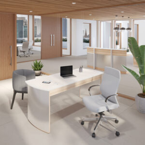 Custom Charleston Forge Stoneline Designs American Made Crescent Executive Desk
