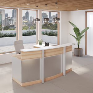 Custom Charleston Forge Stoneline Designs American Made Crescent Reception Desk