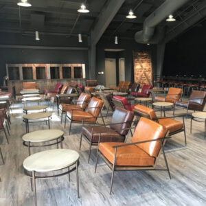 Charleston Forge American Made Emmitt Lounge Chairs and Camden End Tables Sonoma County Vintners Wine Tasting Room