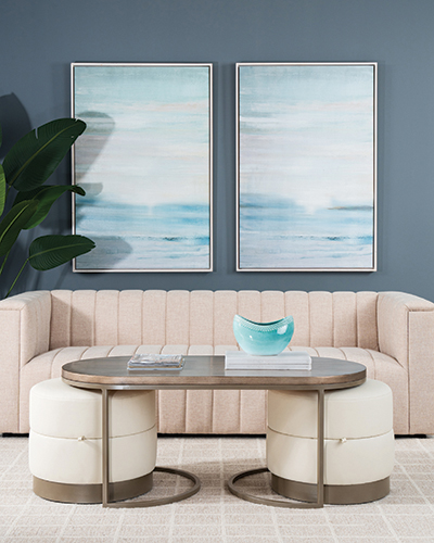 Charleston Forge Hospitality Nido Table and Ottomans