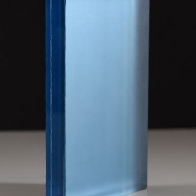 Charleston Forge Acid-Etched Blue Backpainted Glass
